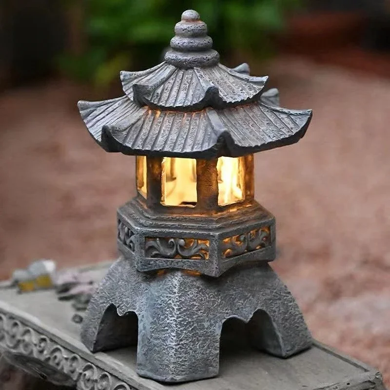Solar LED Pagoda Lantern for B - Outdoor Lighting Architectural 评论和价格