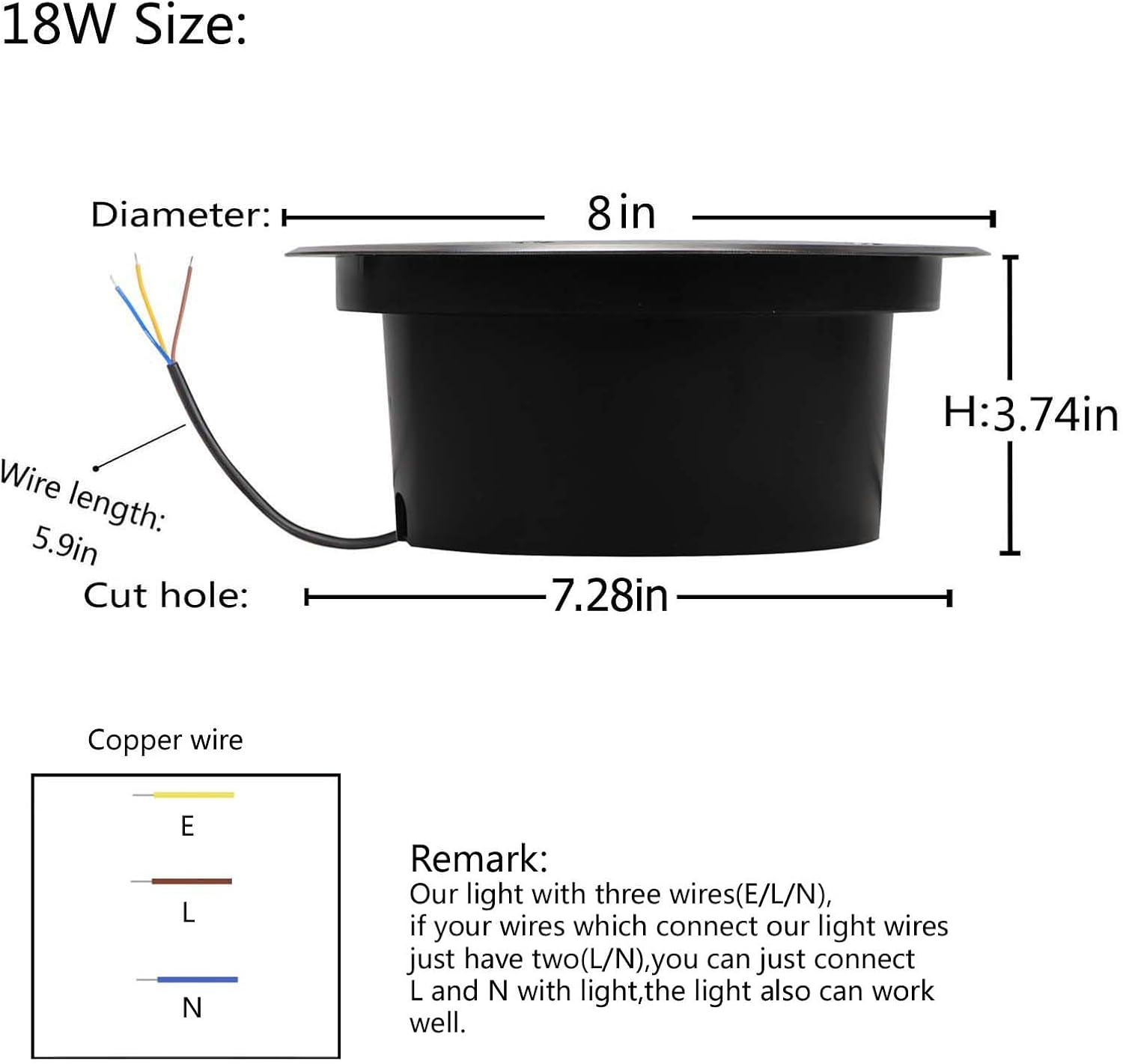 18W Outdoor Ground Lights,Diam - Outdoor Lighting Voltage 评论和价格