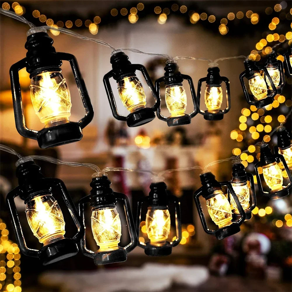 Vintage Kerosene Lamp LED Stri - Solar Fairy String 评论和价格