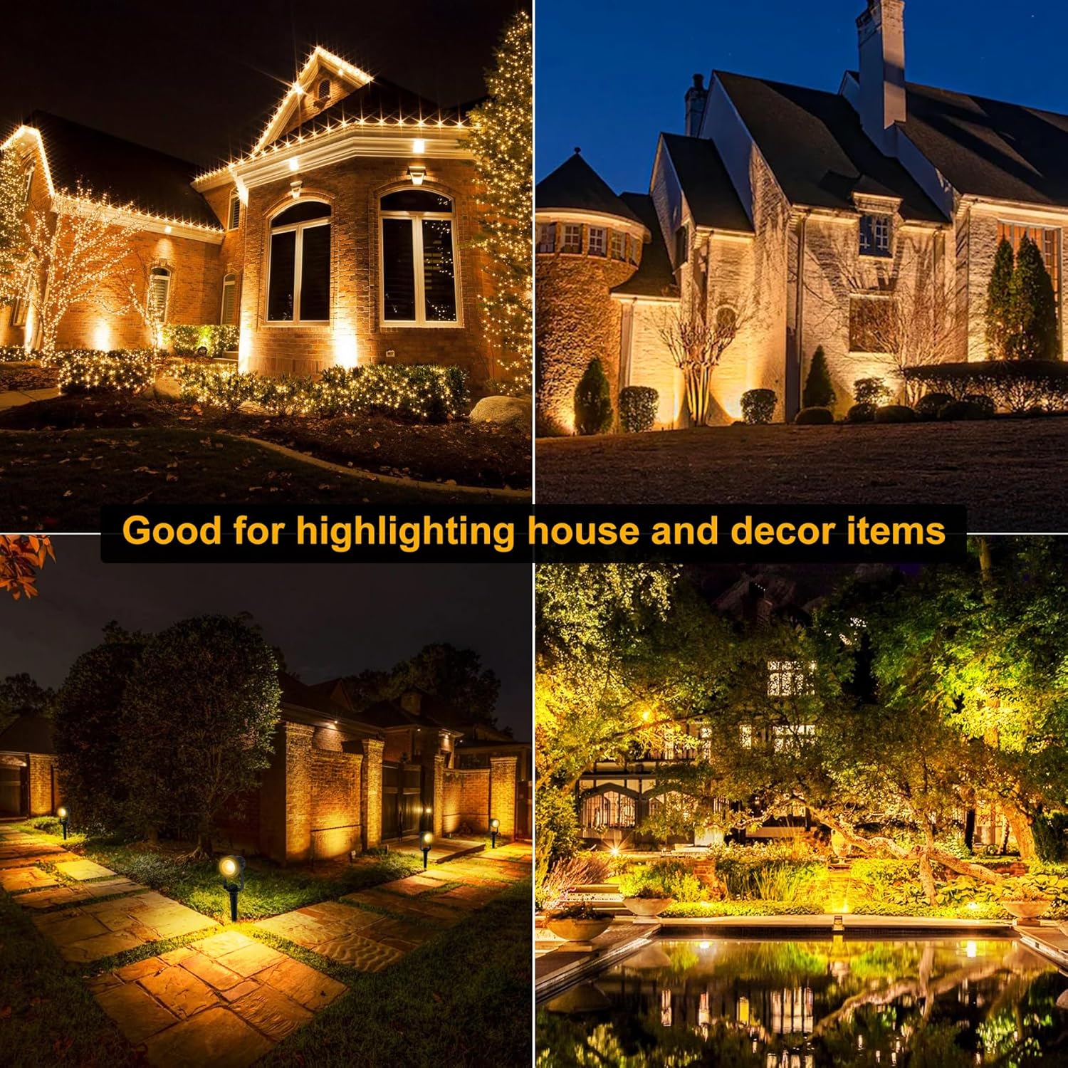 4/6/8LEDS 3000K Outdoor Spotli - Outdoor Lighting Voltage 评论和价格
