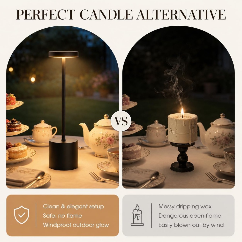 Cordless Table Lamp Set 5000mA - Outdoor Lighting Battery 评论和价格