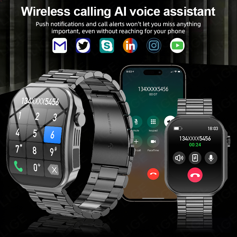 Men Smart Watch 3D Curved Scre - Outdoor Lighting Ip Rating 评论和价格