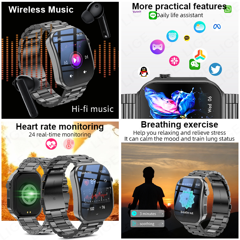 Men Smart Watch 3D Curved Scre - Outdoor Lighting Ip Rating 评论和价格