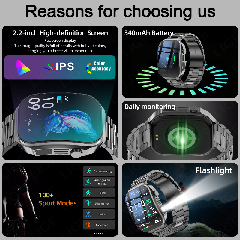 Men Smart Watch 3D Curved Scre - Outdoor Lighting Ip Rating 评论和价格